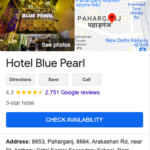 Hotel Blue Pearl Paharganj New Delhi